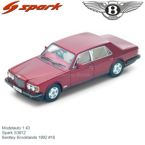 Modelauto 1:43 | Spark S3812 | Bentley Brooklands 1992 #18