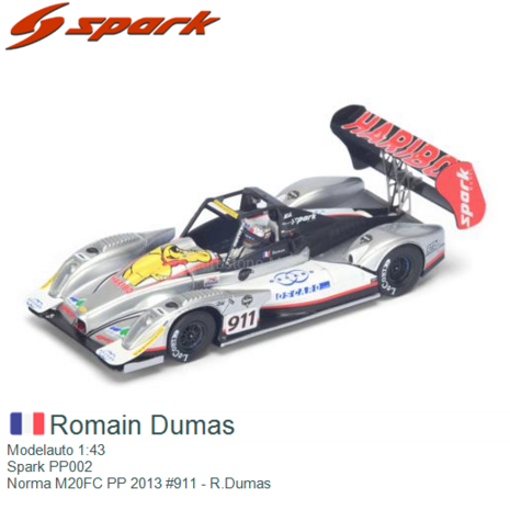 Modelauto 1:43 | Spark PP002 | Norma M20FC PP 2013 #911 - R.Dumas