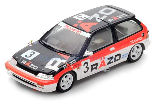 Modelauto 1:43 | Spark S5457 | Honda Civic EF3 Gr.3 | Letts Trampio Civic 1989 #3 - N.Hattori - T.Tsutsumi