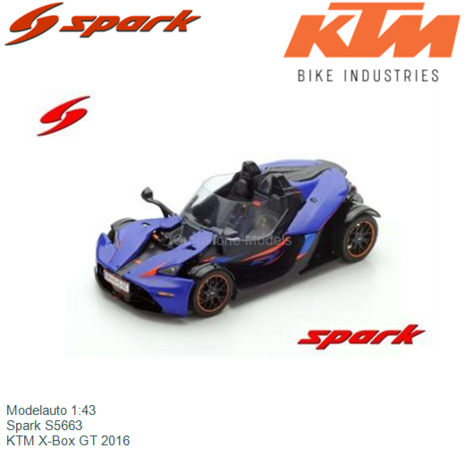 Modelauto 1:43 | Spark S5663 | KTM X-Box GT 2016