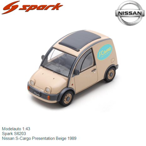 Modelauto 1:43 | Spark S6203 | Nissan S-Cargo Presentation Beige 1989