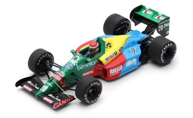 Modelauto 1:43 | Spark S5206 | Benetton B188 1989 #20 - E.Pirro