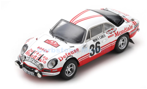 Modelauto 1:43 | Spark S6111 | Renault Alpine A110 Defense Mondiale 1973 #36 - B.Wollek - P.Thimonier