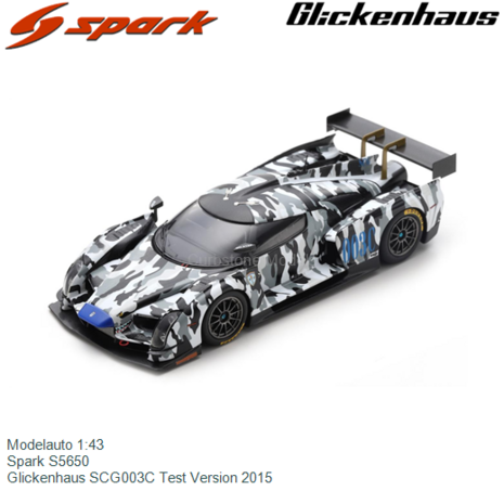 Modelauto 1:43 | Spark S5650 | Glickenhaus SCG003C Test Version 2015