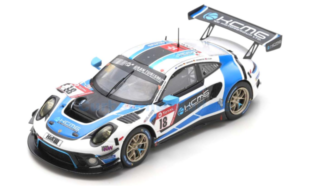 Modelauto 1:43 | Spark SG692 | Porsche 911 GT3 R | KCMG 2020 #18 - T.Bernard - J.Bergmeister - D.Olsen - E.Bamber