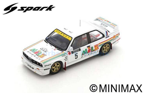 Modelauto 1:43 | Spark S7826 | BMW M3 E30 1988 #5 - A.Vatanen - B.Berglund