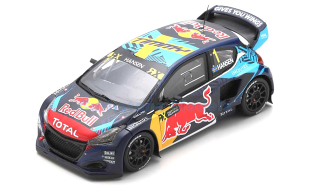 Modelauto 1:43 | Spark S7880 | Peugeot 208 WRX | Team Hansen 2020 #1 - T.Hansen