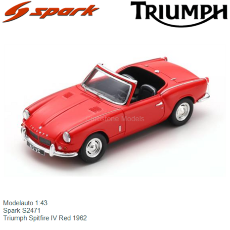 Modelauto 1:43 | Spark S2471 | Triumph Spitfire IV Red 1962