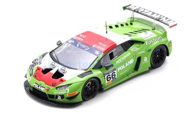 Modelauto 1:43 | Spark S9608 | Lamborghini Huracán GT3 EVO | Vincenzo Sospiri Racing 2019 #66 - A.Lewandowski - A.Janosz