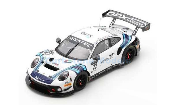 Modelauto 1:18 | Spark 18SP129 | Porsche 911 GT3 R | GPX Racing 2021 - M.Campbell - M.Jaminet - E.Bamber