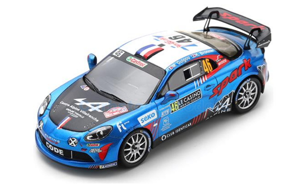 Modelauto 1:43 | Spark S6698 | Alpine A110 Rally RGT 2022 #46 - E.Guigou - K.Bronner 