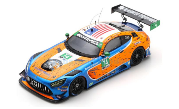 Modelauto 1:43 | Spark US130 | Mercedes Benz AMG GT3 | Riley Motorsports 2020 #74 - F.Fraga - G.Robinson - L.Aschenbach - B.Kea