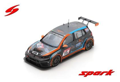 Modelauto 1:43 | Spark SG867 | Volkswagen Golf 7 TCR-SR | MSC Sinzig e.V. im ADAC 2022 #115 - A.Goroyan - R.Speich - C.Meuer  -