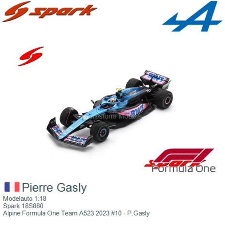 Modelauto 1:18 | Spark 18S880 | Alpine Formula One Team A523 2023 #10 - P.Gasly