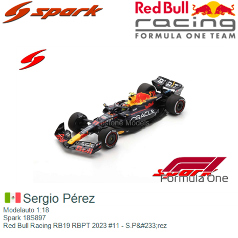 Modelauto 1:18 | Spark 18S897 | Red Bull Racing RB19 RBPT 2023 #11 - S.P&#233;rez