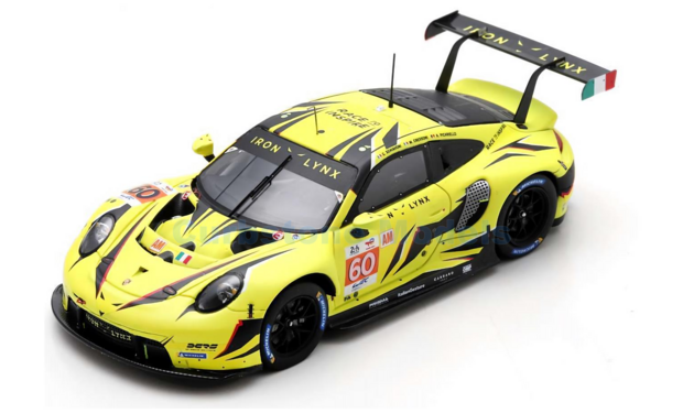 Modelauto 1:43 | Spark S8763 | Porsche 911 RSR | Iron Lynx 2023 #60 - A.Picariello - C.Schiavoni - M.Cressoni