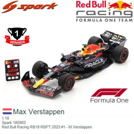 1:18 | Spark 18S902 | Red Bull Racing RB19 RBPT 2023 #1 - M.Verstappen