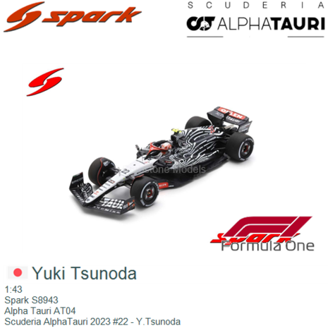 1:43 | Spark S8943 | Alpha Tauri AT04 | Scuderia AlphaTauri 2023 #22 - Y.Tsunoda