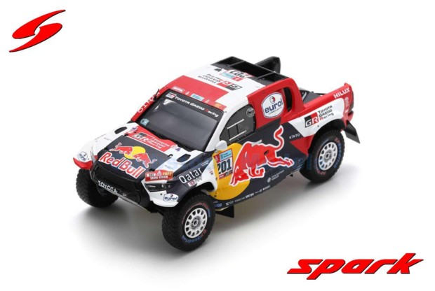 Modelauto 1:43 | Spark S5870 | Toyota Gazoo Racing GR SKR Hilux T1 2022 #201 - M.Baumel - N.Al Attiyah