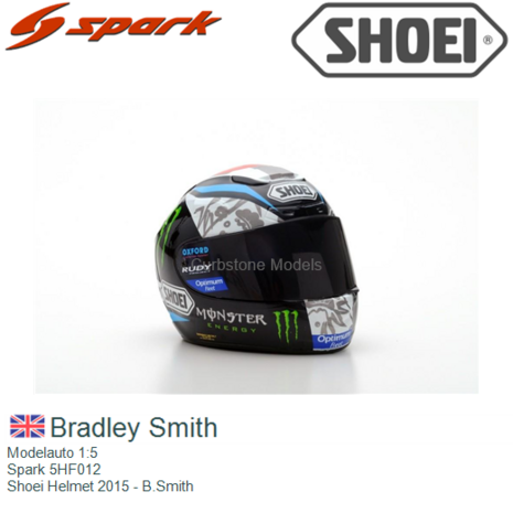 Modelauto 1:5 | Spark 5HF012 | Shoei Helmet 2015 - B.Smith