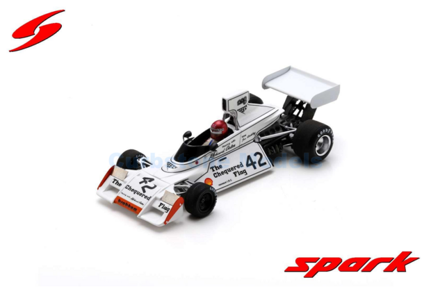 Modelauto 1:43 | Spark S2349 | Brabham BT42 | The Chequered Flag 1974 #42 - I.Ashley