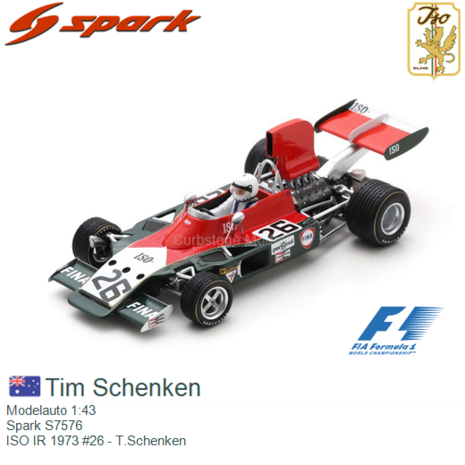 Modelauto 1:43 | Spark S7576 | ISO IR 1973 #26 - T.Schenken