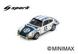 Modelauto 1:43 | Spark S9750 | Porsche 911 T 1969 #63 - R.Mazzia - P.Mauroy