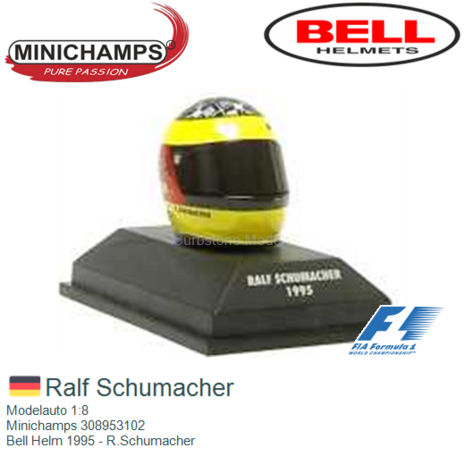 Modelauto 1:8 | Minichamps 308953102 | Bell Helm 1995 - R.Schumacher