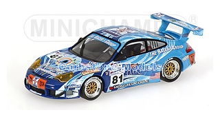 Modelauto 1:43 | Minichamps 400046981 | Porsche 911 GT3 RSR | The Racers Group 2004 #81 - J.Nielsen - I.Donaldson - G.Fisken