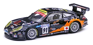 Modelauto 1:43 | Minichamps 400056981 | Porsche 911 GT3 RS | T2M Motorsport 2005 #91 - X.Pompidou - J.Blachemain - Y.Yamagishi