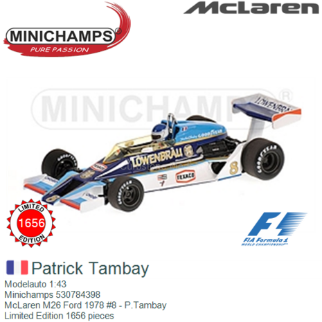 Modelauto 1:43 | Minichamps 530784398 | McLaren M26 Ford 1978 #8 - P.Tambay