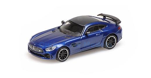 Modelauto 1:87 | Minichamps 870037221 | Mercedes Benz AMG GT-R Blauw metallic 2017