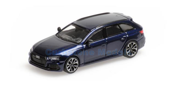 Modelauto 1:87 | Minichamps 870018211 | Audi RS4 Avant Blauw metallic 2018