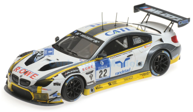 Modelauto 1:43 | Minichamps 437162622 | BMW M6 GT3 | Rowe Racing 2016 #22 - N.Catsburg - K.Graf - M.Palttala - R.Westbrook