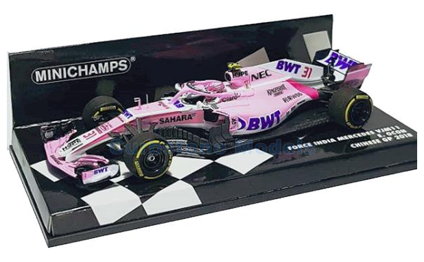 Modelauto 1:43 | Minichamps 417180031 | Sahara Force India VJM11 Mercedes 2018 #31 - E.Ocon