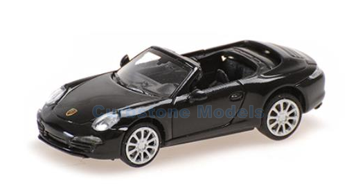 Modelauto 1:87 | Minichamps 870068031 | Porsche 911 Cabrio Zwart 2013