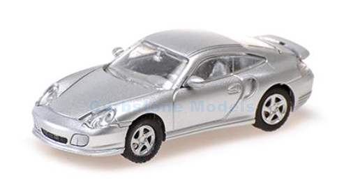 Modelauto 1:87 | Minichamps 870068170 | Porsche 911 Turbo Zilver 2000