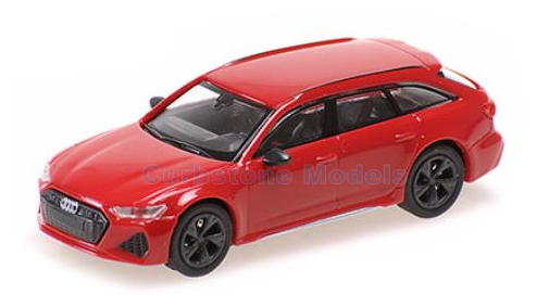 Modelauto 1:87 | Minichamps 870010010 | Audi RS6 Avant Rood metallic 2019