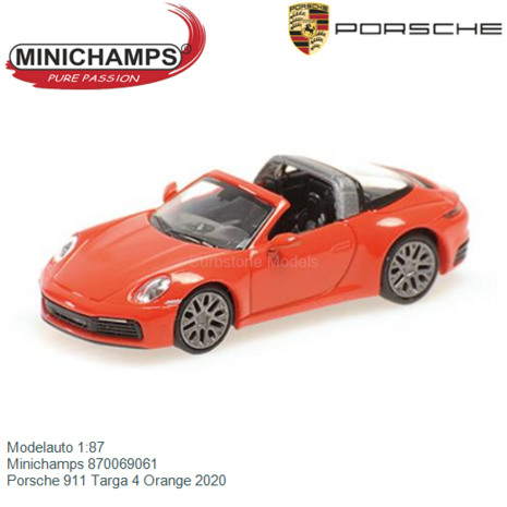 Modelauto 1:87 | Minichamps 870069061 | Porsche 911 Targa 4 Orange 2020