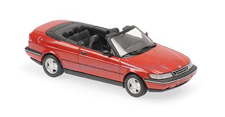 Modelauto 1:43 | Minichamps 940170530 | Saab 900 Cabrio Rood 1995