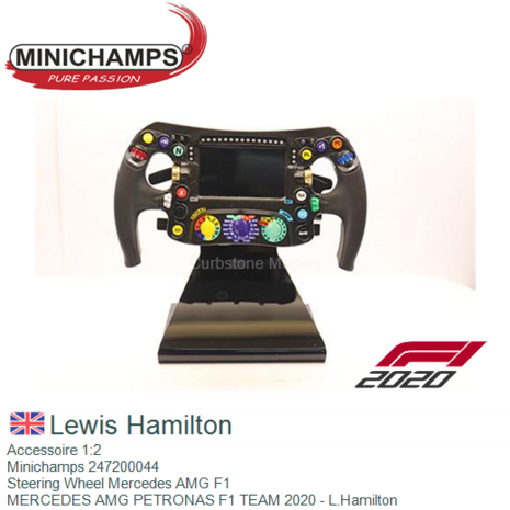 Accessoire 1:2 | Minichamps 247200044 | Steering Wheel Mercedes AMG F1 | MERCEDES AMG PETRONAS F1 TEAM 2020 - L.Hamilton