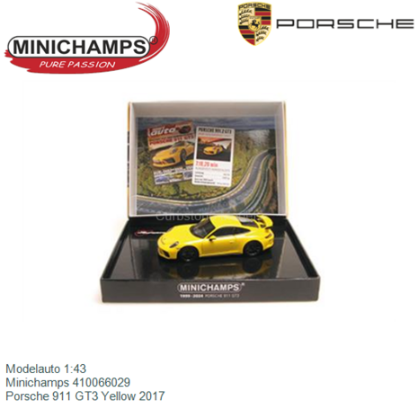 Modelauto 1:43 | Minichamps 410066029 | Porsche 911 GT3 Yellow 2017