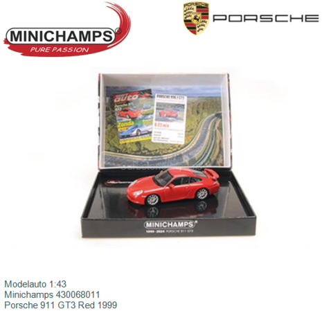 Modelauto 1:43 | Minichamps 430068011 | Porsche 911 GT3 Red 1999