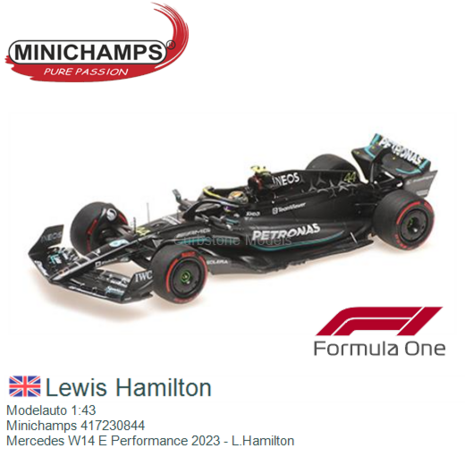 Modelauto 1:43 | Minichamps 417230844 | Mercedes W14 E Performance 2023 - L.Hamilton