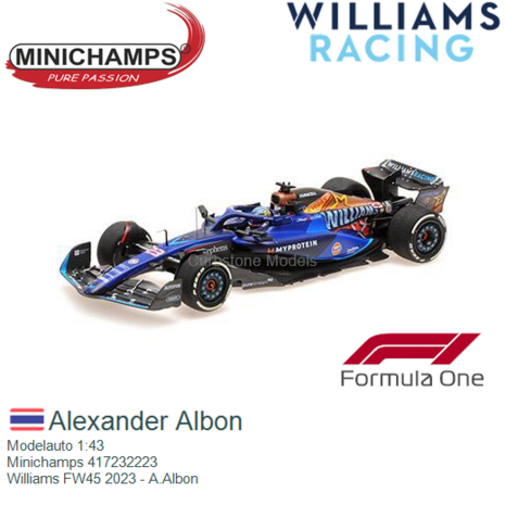 Modelauto 1:43 | Minichamps 417232223 | Williams FW45 2023 - A.Albon