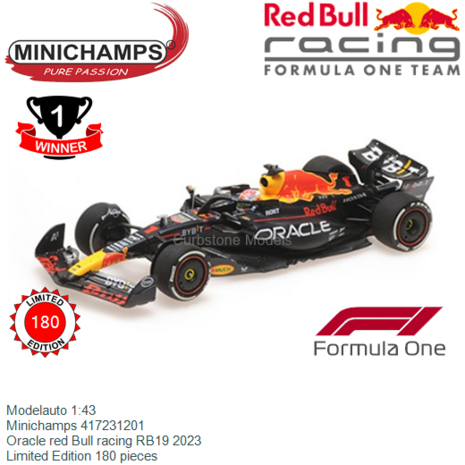 Modelauto 1:43 | Minichamps 417231201 | Oracle red Bull racing RB19 2023