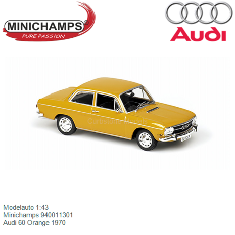 Modelauto 1:43 | Minichamps 940011301 | Audi 60 Orange 1970