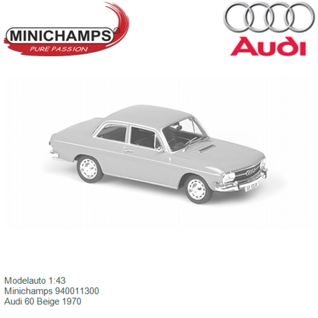 Modelauto 1:43 | Minichamps 940011300 | Audi 60 Beige 1970