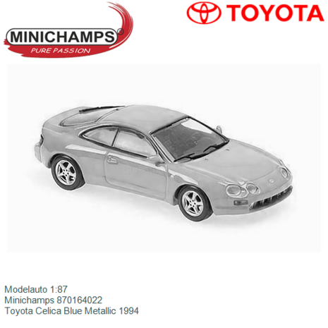 Modelauto 1:87 | Minichamps 870164022 | Toyota Celica Blue Metallic 1994