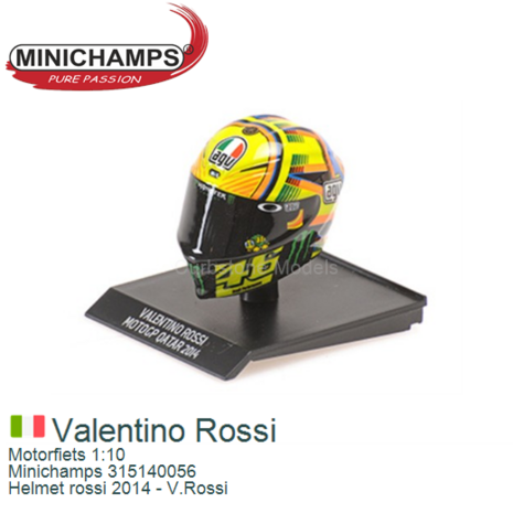 Motorfiets 1:10 | Minichamps 315140056 | Helmet rossi 2014 - V.Rossi